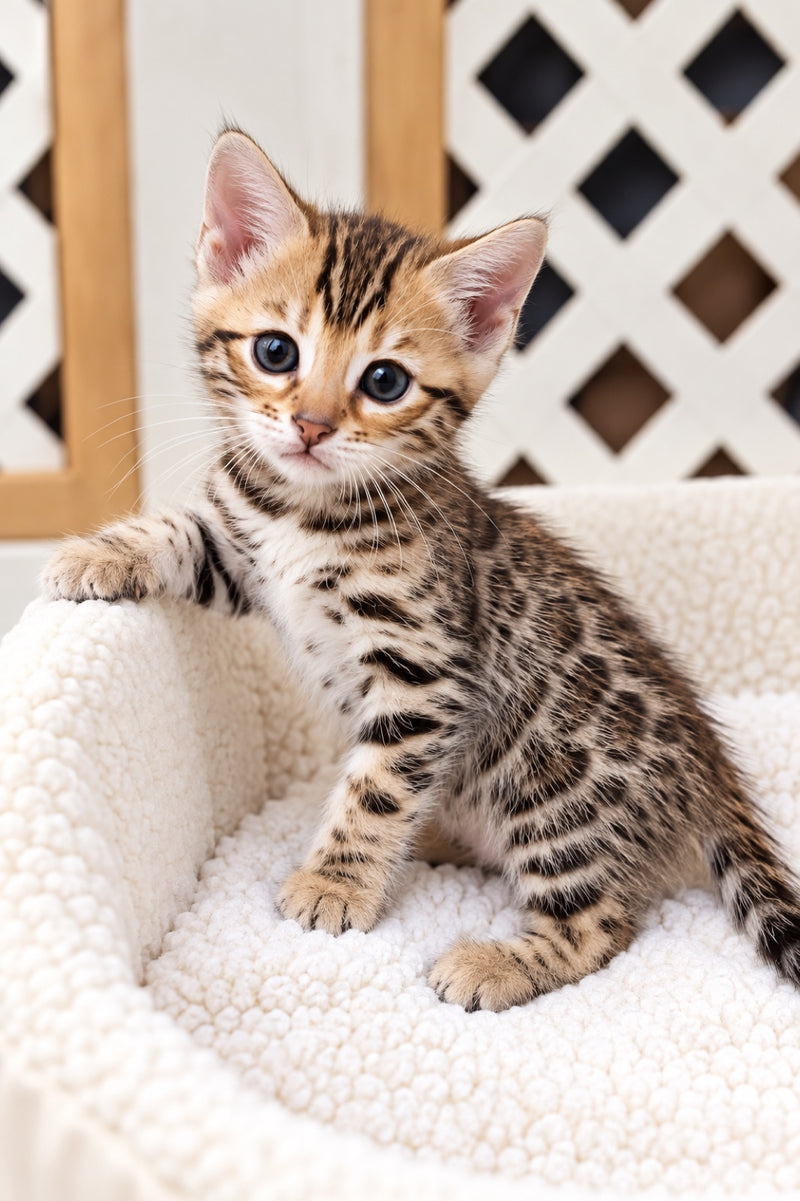 Brown Bengal kitten at Bimini Cats