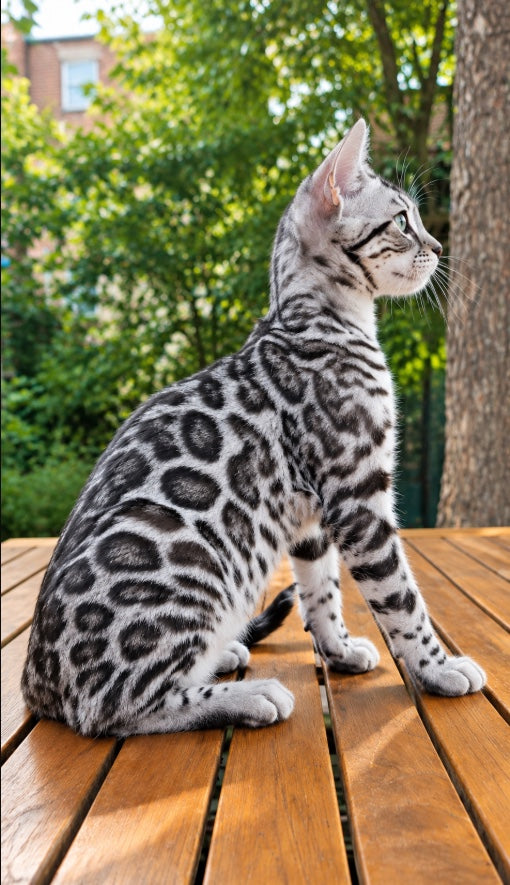 Silver Bengal kitten at Bimini Cats